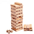 Juego educativo de bloques de construcción de madera de pila de 54 piezas para niños