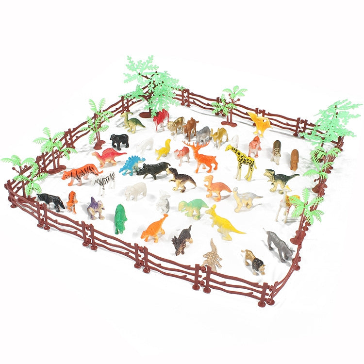 68 en 1 Simulación Mini Zoo Juego de juguetes Modelos de dinosaurios sólidos Juguete, 68 in 1 Dinosaur Models Toy