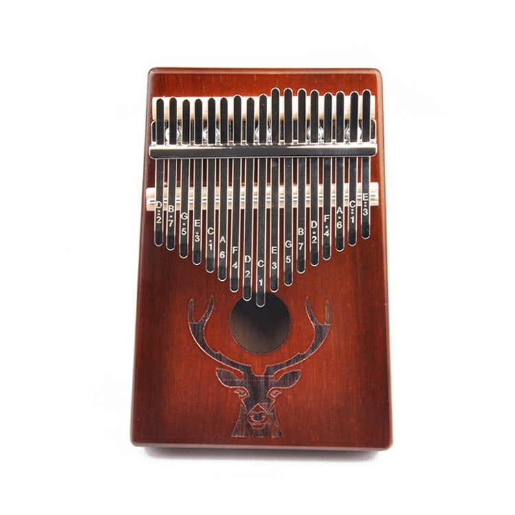 Piano de dedo para principiantes de 17 tonos Cabeza de ciervo Kalimba Piano de pulgar