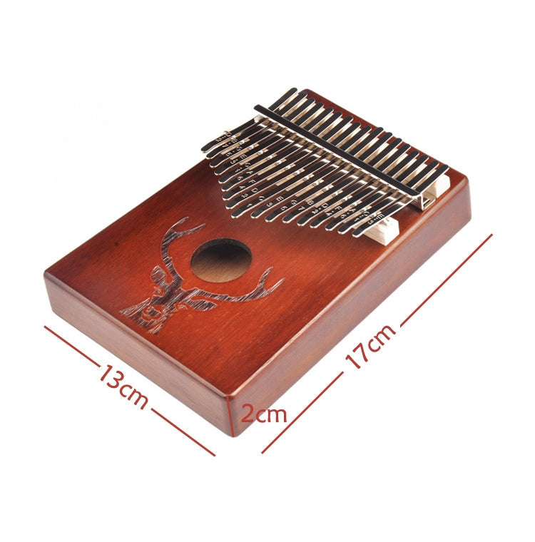 Piano de dedo para principiantes de 17 tonos Cabeza de ciervo Kalimba Piano de pulgar