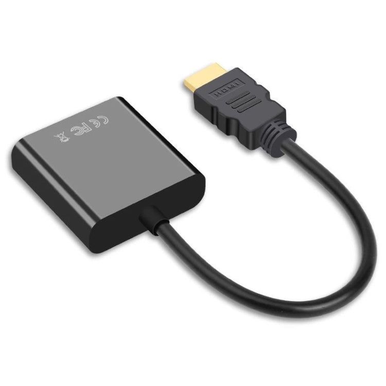 2 PCS Jasoz 1080P HDMI a VGA Convertidor Núcleo de cobre libre de oxígeno, Black, White, With Audio Power Supply (Black), With Audio Power Supply (White), With Audio (Black)