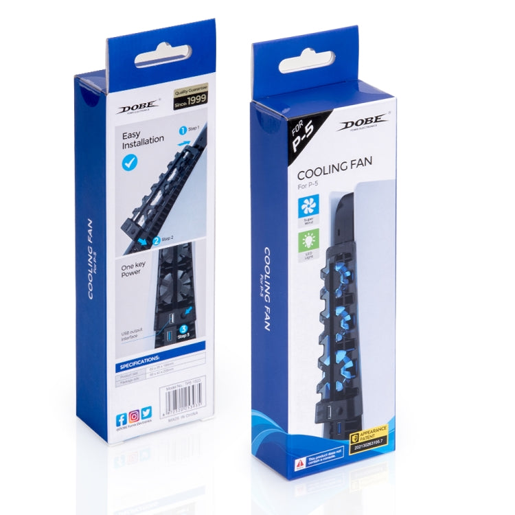 DOBE TP5-1523 El ventilador de refrigeración trasero Blu-Ray Fan Host para PS5, TP5-1523
