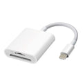 Adaptador 2 en 1 de lector de tarjetas SD / TF de 8 pines para iPhone / iPad, longitud del cable: 9,7 cm, SD + TF Slots
