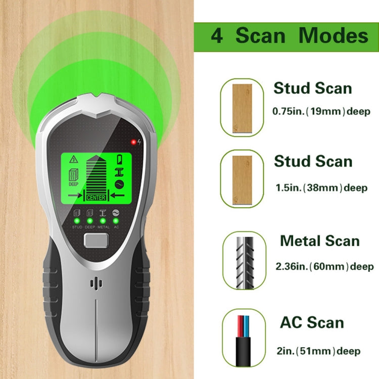 SH201 4 en 1 Detector de metales digital multifuncional Detector de pared