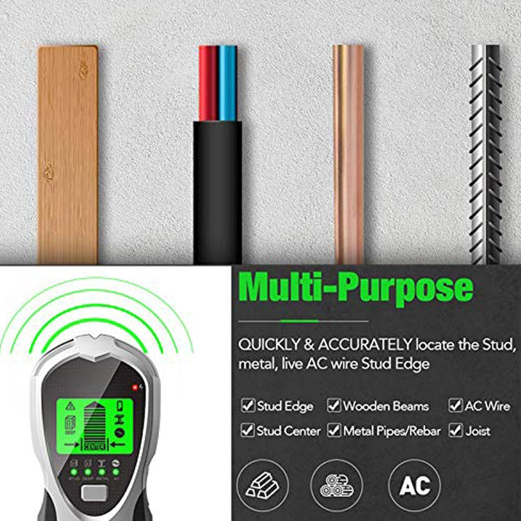 SH201 4 en 1 Detector de metales digital multifuncional Detector de pared