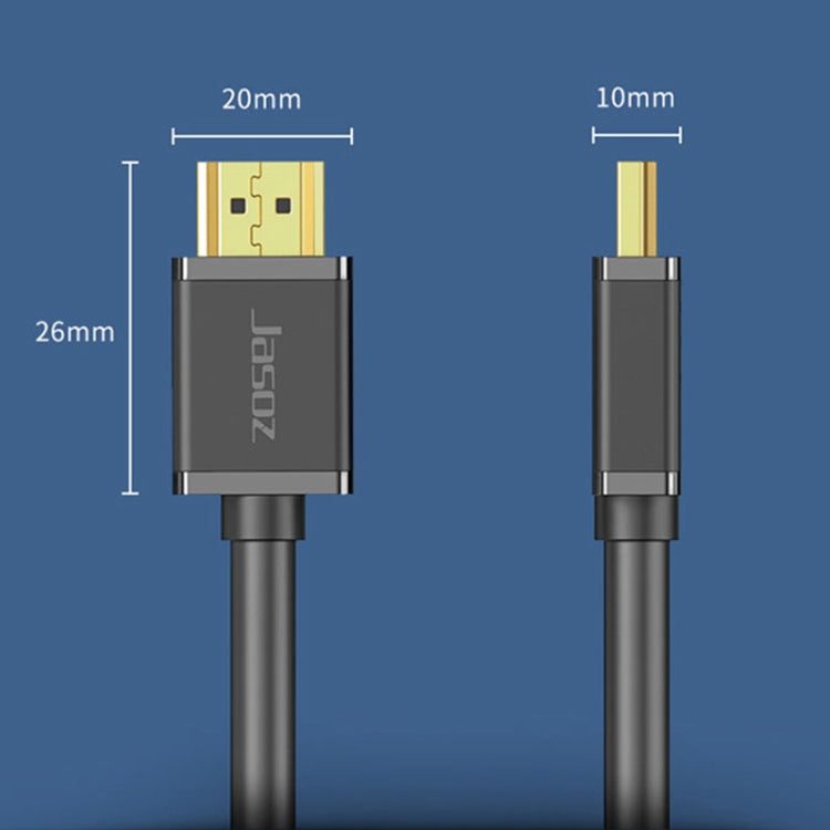 Jasoz 4K HDMI Cable de proyector de alta definición Cable de video de computadora Núcleo de cobre libre de oxígeno, Longitud del cable:, 0.5m, 1m, 1.5m, 2m, 3m, 5m, 8m, 10m, 12m, 15m, 20m