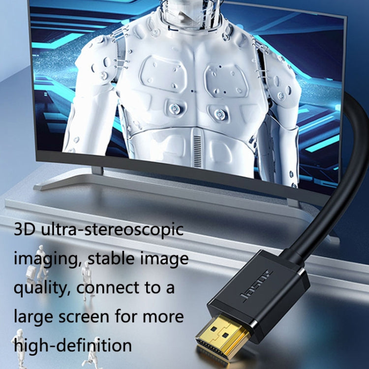Jasoz 4K HDMI Cable de proyector de alta definición Cable de video de computadora Núcleo de cobre libre de oxígeno, Longitud del cable:, 0.5m, 1m, 1.5m, 2m, 3m, 5m, 8m, 10m, 12m, 15m, 20m