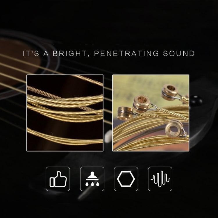 3 juegos de cuerdas de latón para guitarra popular Juego de cuerdas para guitarra acústica 1-6