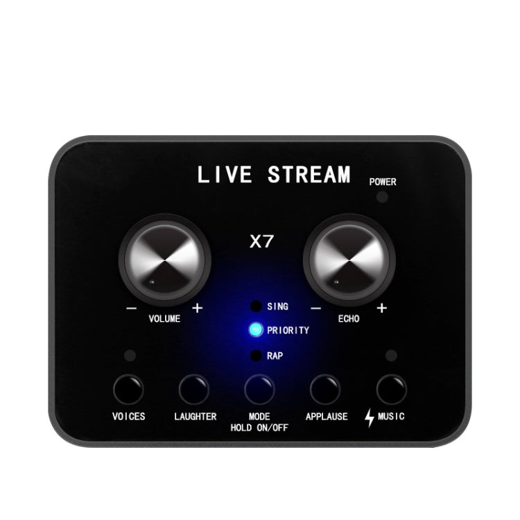 Tarjeta de sonido X7 cambiador de voz teléfono móvil y ordenador Compatible con micrófono de llamada de voz electrónico externo tarjeta de sonido en vivo