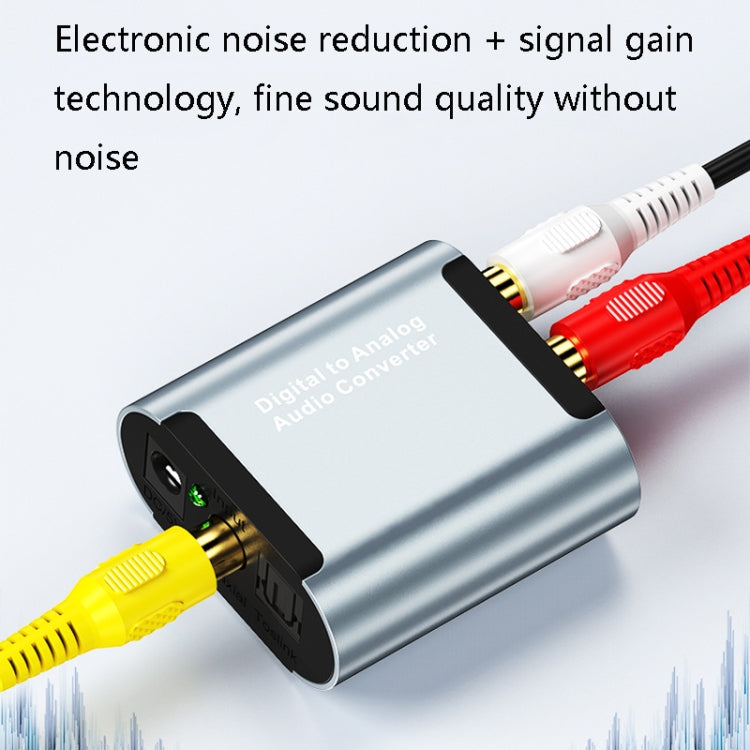 Convertidor de audio digital a analógico HW-25DA R/L con decodificador de audio Jack SPDIF de 3,5 mm con, Fiber Optic+USB Cable, SPDIF+USB Cable