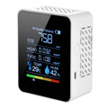 Detector portátil de dióxido de carbono y formaldehído de calidad del aire CO2, higrómetro de temperatura interior con pantalla Digital LED, 5 in 1 Semiconductor