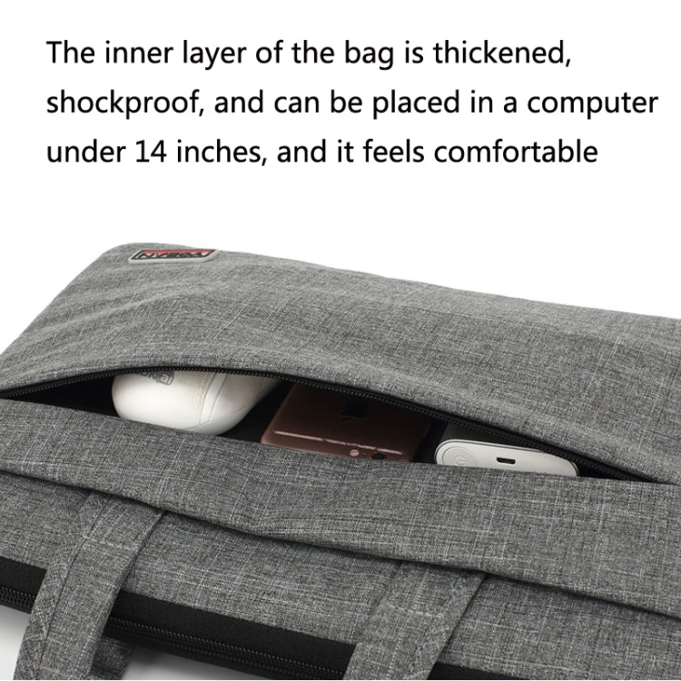 YOBAN Y-923-1 Bolsa para computadora portátil informal Bolsa impermeable para tableta de negocios, 14 inch