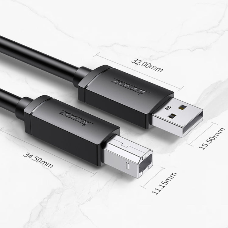 3 cables de datos de impresión USB Jasoz con núcleo de cobre sin oxígeno, longitud del cable:, 0.5m, 1m, 1.5m, 2m, 3m, 5m, 8m, 10m