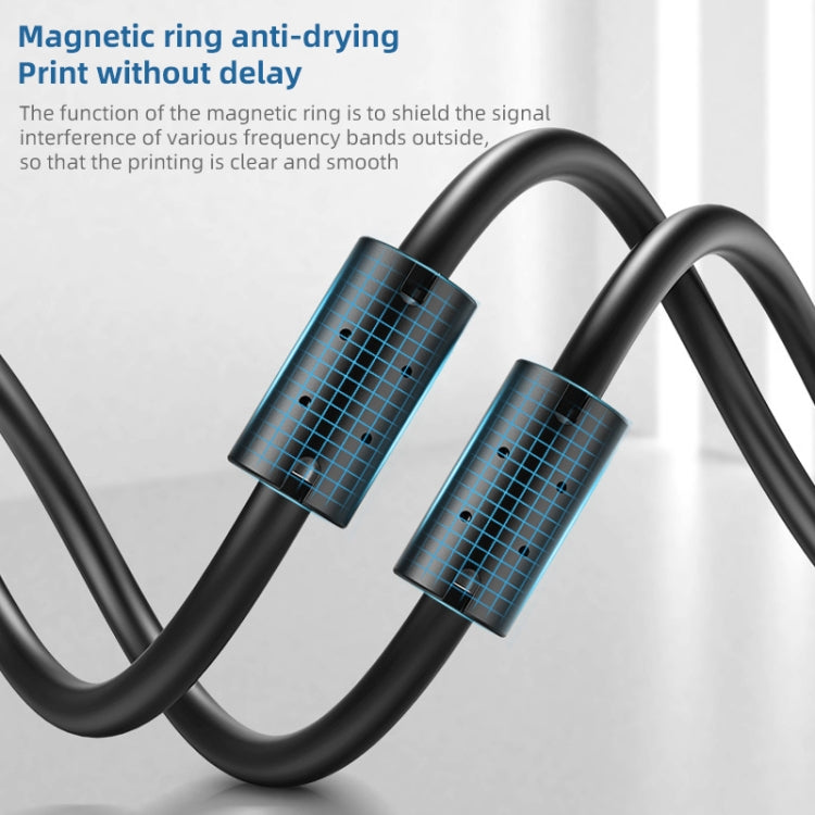 3 cables de datos de impresión USB Jasoz con núcleo de cobre sin oxígeno, longitud del cable:, 0.5m, 1m, 1.5m, 2m, 3m, 5m, 8m, 10m