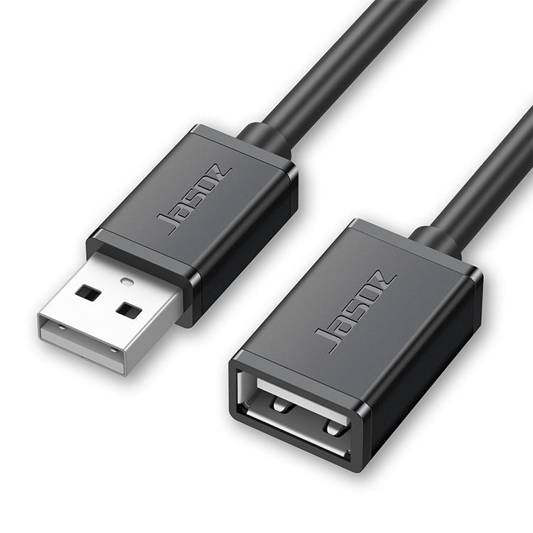 3 uds Jasoz USB macho a hembra cable de datos de extensión de núcleo de cobre sin oxígeno, Black 0.5m, Black 1m, Black 1.5m, Black 2m, Black 3m, Black 5m, Dark Blue 0.5m, Dark Blue 1m, Dark Blue 1.5m, Dark Blue 2m, Dark Blue 3m, Dark Blue 5m, Black 8m ...