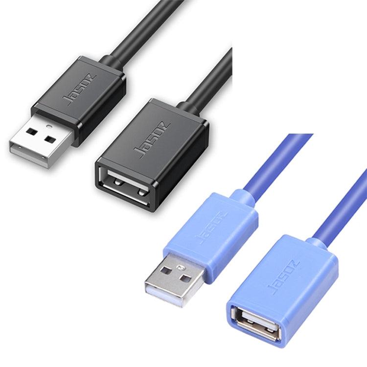 3 uds Jasoz USB macho a hembra cable de datos de extensión de núcleo de cobre sin oxígeno, Black 0.5m, Black 1m, Black 1.5m, Black 2m, Black 3m, Black 5m, Dark Blue 0.5m, Dark Blue 1m, Dark Blue 1.5m, Dark Blue 2m, Dark Blue 3m, Dark Blue 5m, Black 8m ...