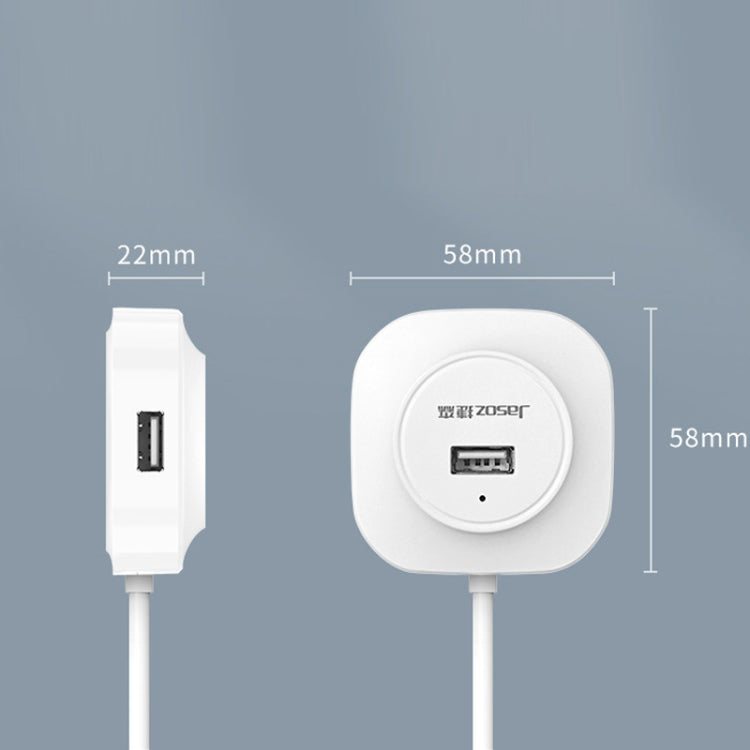 HUB de 4 puertos USB 2.0 de alta velocidad Jasoz 1 a 4 HUB de acoplamiento, Black 0.3m, Black 0.5m, Black 1.2m, White 0.3m, White 0.5m, White 1.2m