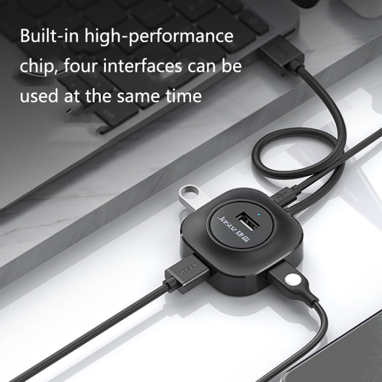 HUB de 4 puertos USB 2.0 de alta velocidad Jasoz 1 a 4 HUB de acoplamiento, Black 0.3m, Black 0.5m, Black 1.2m, White 0.3m, White 0.5m, White 1.2m