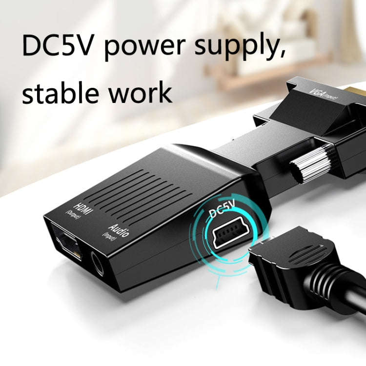 Convertidor de VGA a HDMI HW-2217 con host de computadora de audio a convertidor HD