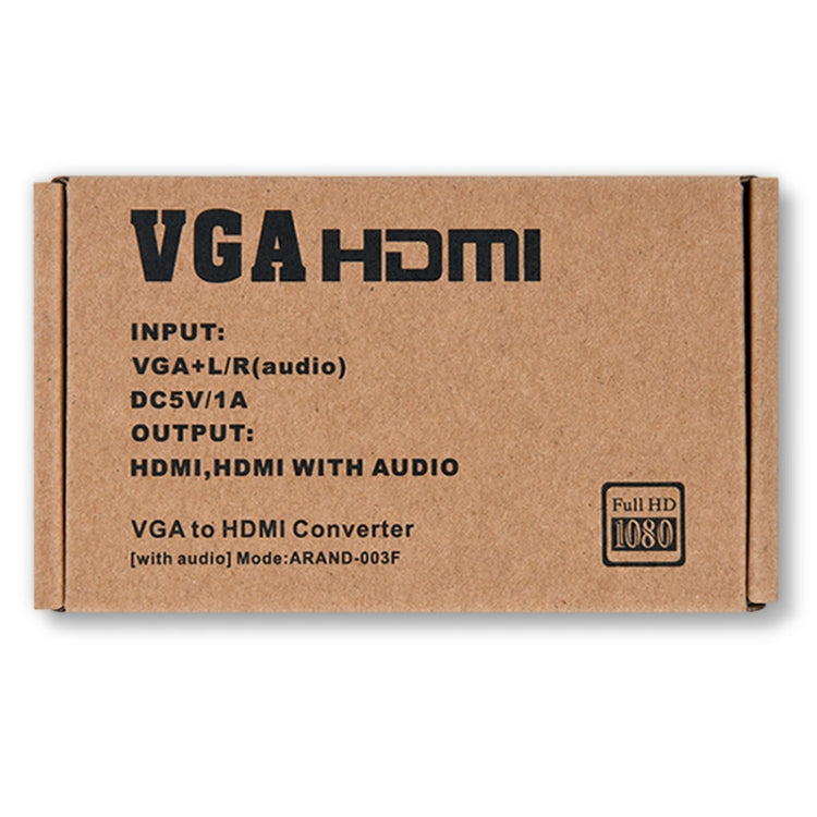 Convertidor de VGA a HDMI HW-2217 con host de computadora de audio a convertidor HD