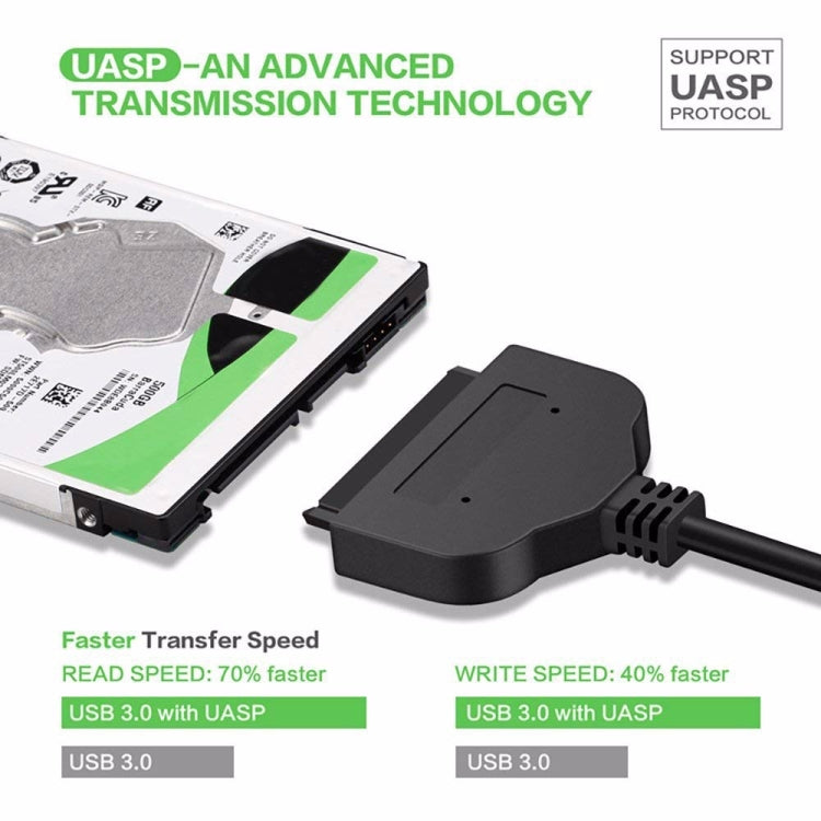 Cable de datos de nube de pasajeros de reproducción de disco duro SSD de transferencia de disco duro USB a SATA de 2,5 pulgadas, USB To SATA