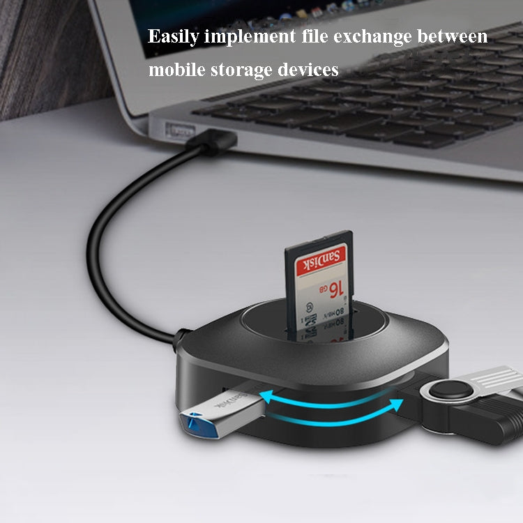 3 puertos USB + lector de tarjetas TF/SD para ordenador portátil, divisor de concentrador de alta velocidad, H25-2.0, H25-3.0