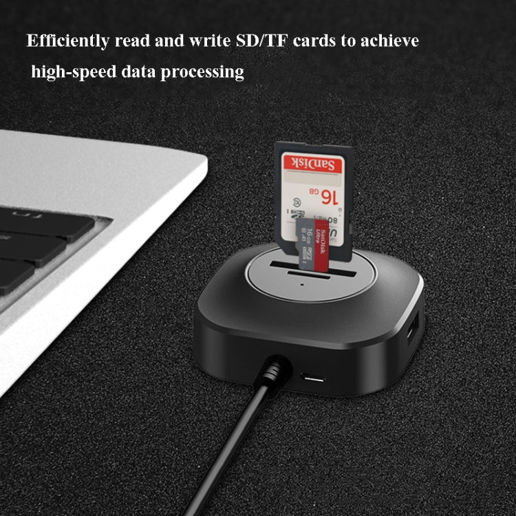 3 puertos USB + lector de tarjetas TF/SD para ordenador portátil, divisor de concentrador de alta velocidad, H25-2.0, H25-3.0