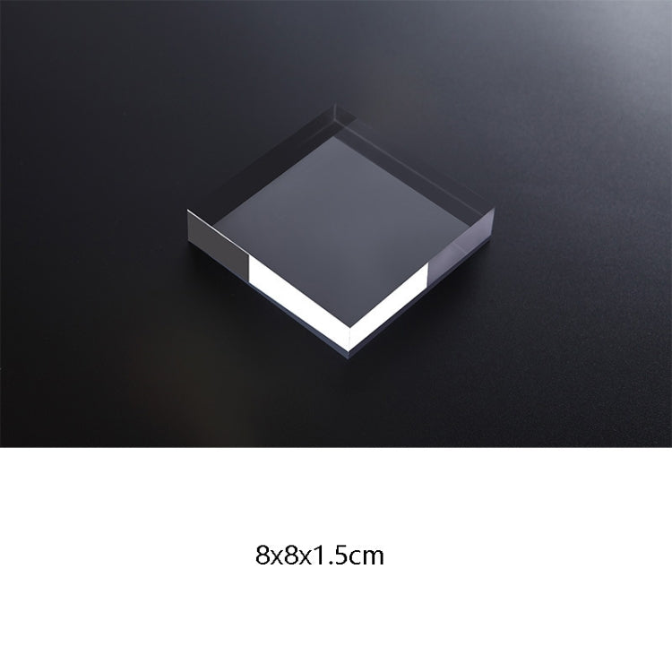 Adornos de placa de fondo de fotografía de accesorios de fotografía geométrica de acrílico transparente, 2 PCS Square 8x8x1.5cm, Square 12x12x1.5cm, 2 PCS Round 8x1.5cm, Round 12x1.5cm, Rectangular 15x8x1.5cm, Rectangular 20x12x1.5cm                   ...