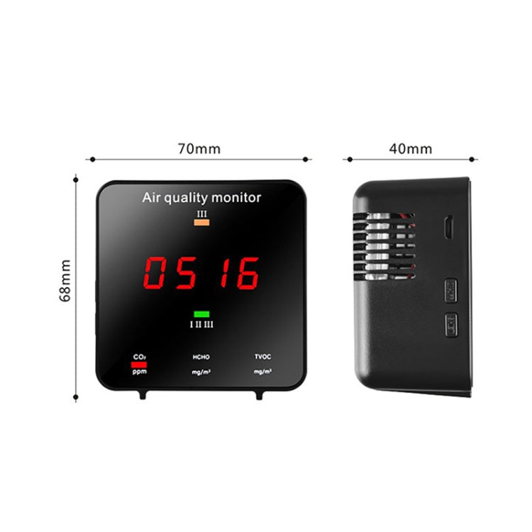 Detector portátil de dióxido de carbono de formaldehído CO2 TVOC JSM-131