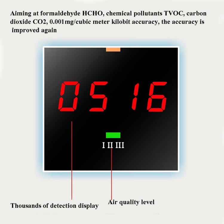 Detector portátil de dióxido de carbono de formaldehído CO2 TVOC JSM-131