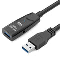 D.Y.TECH USB 3.0 Cable de extensión macho a hembra Cable de datos con chip de doble blindaje, Longitud:, 10m, 15m