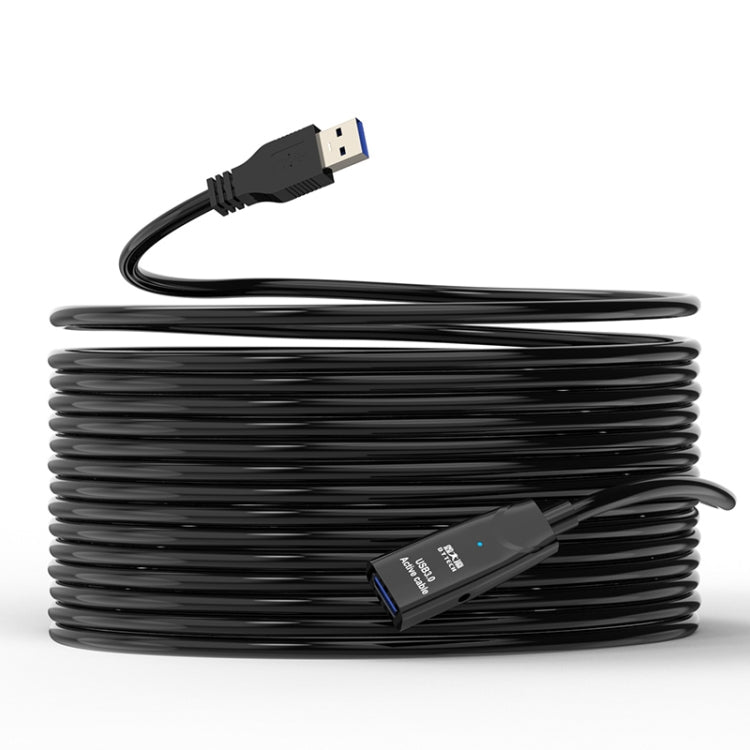 D.Y.TECH USB 3.0 Cable de extensión macho a hembra Cable de datos con chip de doble blindaje, Longitud:, 10m, 15m