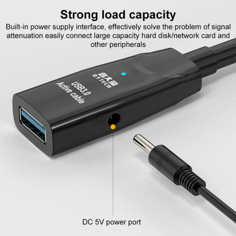 D.Y.TECH USB 3.0 Cable de extensión macho a hembra Cable de datos con chip de doble blindaje, Longitud:, 10m, 15m