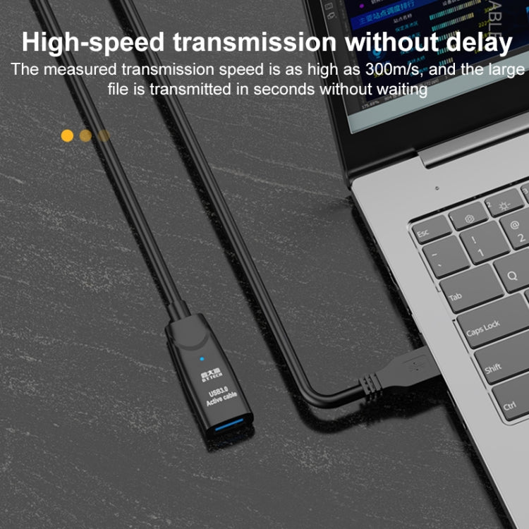 D.Y.TECH USB 3.0 Cable de extensión macho a hembra Cable de datos con chip de doble blindaje, Longitud:, 10m, 15m