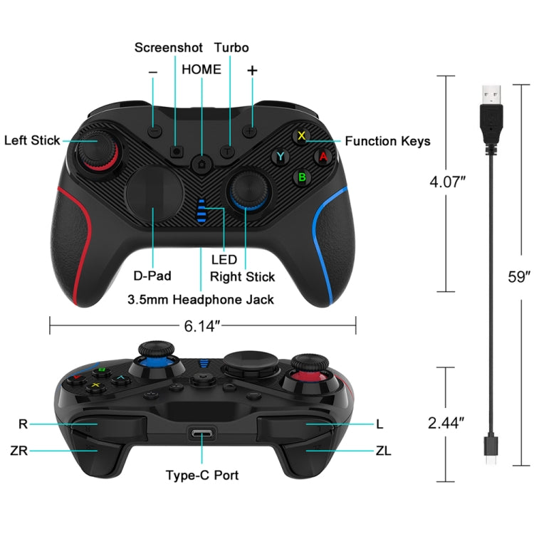 Gamepad inalámbrico con despertador para Nintendo Switch/Android/IOS/PC, estilo:, S818 Left Blue + Bracket, S818 Left Red + Bracket, S818 Left Blue, S818 Left Red, S818 Green Black, S818 Green Black + Bracket