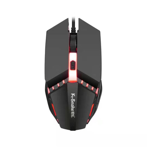2 PCS K-Snake M11 4 Teclas 1600DPI Luminous Game Wired Mouse Notebook Desktop USB Wired Mouse, Longitud del cable: 1.5m