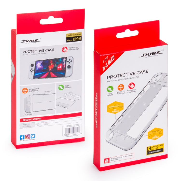 DOBE Game Handle Funda de cristal transparente Funda protectora de TPU para consola Switch OLED, TNS-1133C
