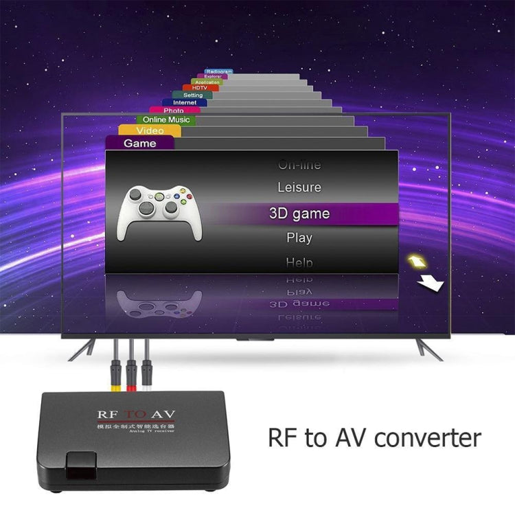 Extensor de canal de selector de canal de TV convertidor de RF a AV, compatible con estándar completo