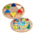 Juguete de tablero de rompecabezas interactivo para padres e hijos multifuncional de madera para niños, especificación del conjunto:, 2 In 1 Hocker + Flying Chess, 2 In 1 Hockey + Five Sorrows, 4 In 1 Chess, 6 In 1 Chess, 8 In 1 Chess