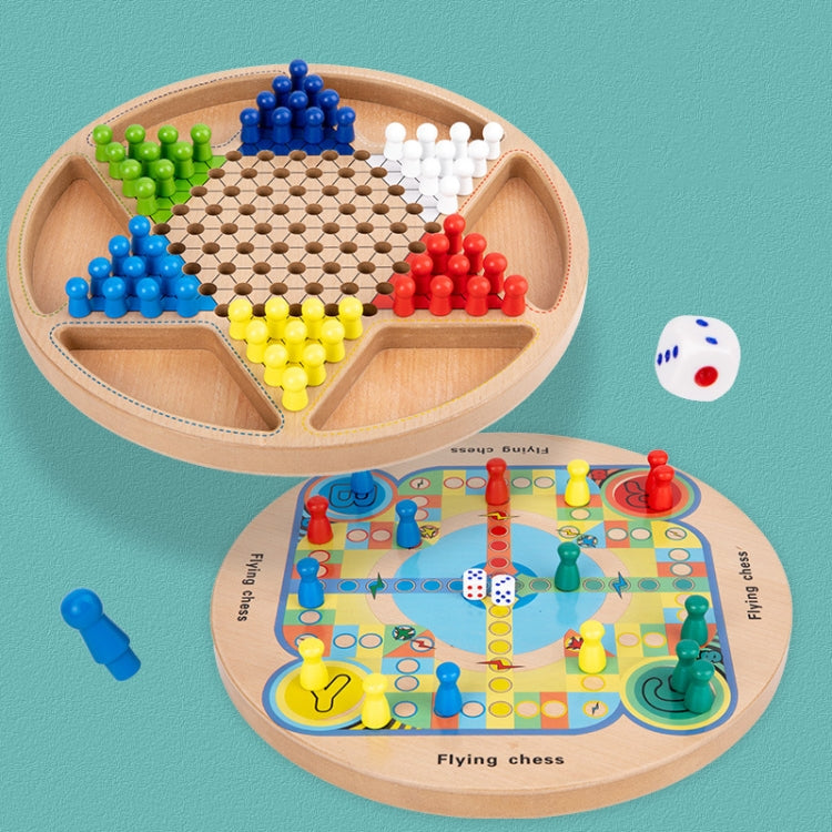 Juguete de tablero de rompecabezas interactivo para padres e hijos multifuncional de madera para niños, especificación del conjunto:, 2 In 1 Hocker + Flying Chess, 2 In 1 Hockey + Five Sorrows, 4 In 1 Chess, 6 In 1 Chess, 8 In 1 Chess