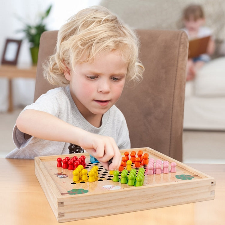 Juguete de tablero de rompecabezas interactivo para padres e hijos multifuncional de madera para niños, especificación del conjunto:, 2 In 1 Hocker + Flying Chess, 2 In 1 Hockey + Five Sorrows, 4 In 1 Chess, 6 In 1 Chess, 8 In 1 Chess