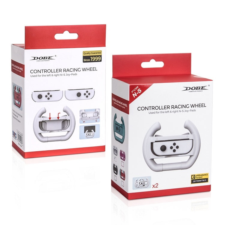 Volante con mango izquierdo y derecho DOBE para interruptor OLED/interruptor, especificación:, White（2PCS/Pack）, Black（2PCS/Pack）, Red + Blue（2PCS/Pack）