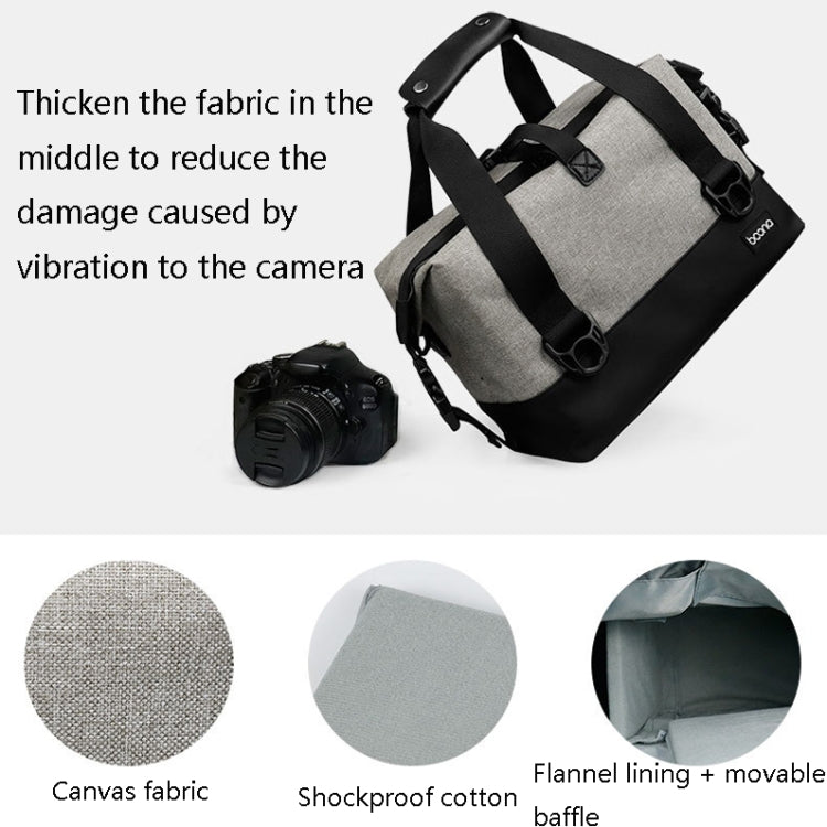 Baona BN-H014 SLR Camera Shoulder Bag Bolsa protectora impermeable de almacenamiento digital, BN-H014 (Gray)