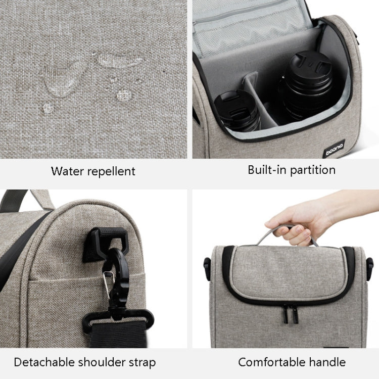 Baona BN-H011 Bolsa para cámara réflex digital Bolsa de hombro para almacenamiento de lentes, BN-H011 (Black), BN-H011 (Gray)