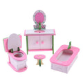 Simulación de muebles de madera en miniatura, juguetes para niños, juego de casa de muñecas