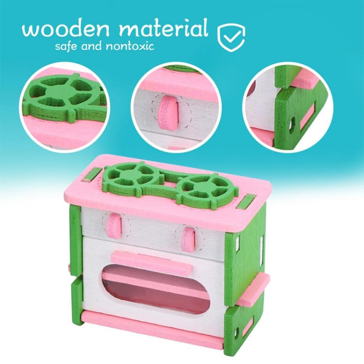 Simulación de muebles de madera en miniatura, juguetes para niños, juego de casa de muñecas