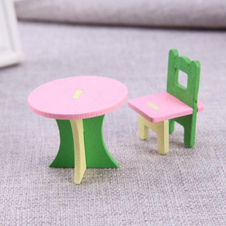 Simulación de muebles de madera en miniatura, juguetes para niños, juego de casa de muñecas