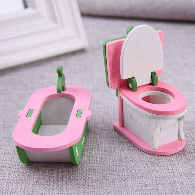 Simulación de muebles de madera en miniatura, juguetes para niños, juego de casa de muñecas