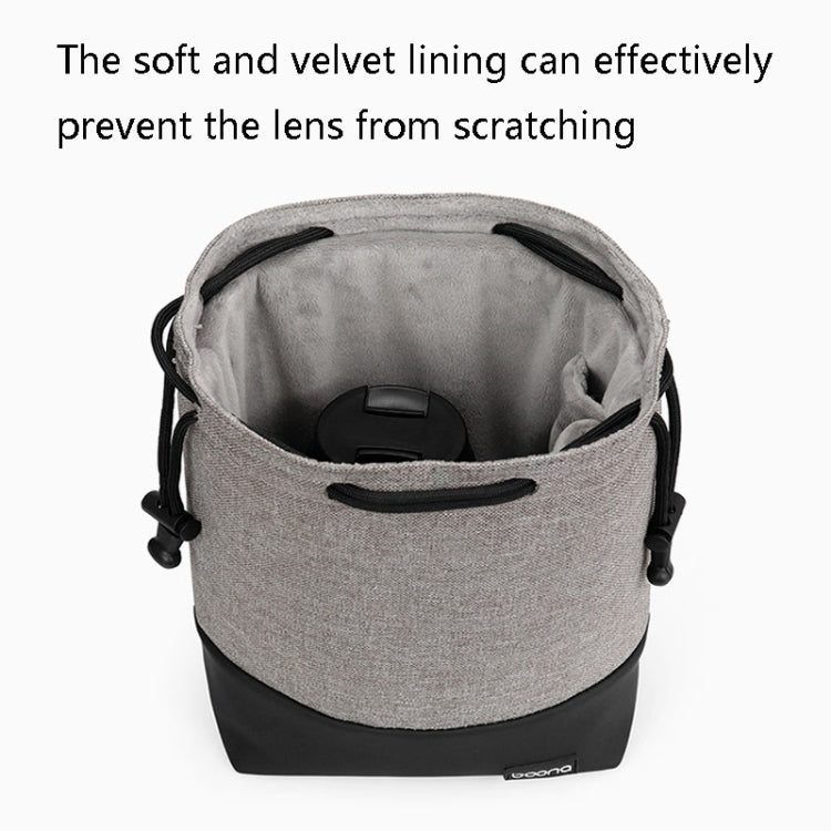 Baona impermeable Micro cámara SLR bolsa funda protectora bolsa con cordón, Small Gray, Medium Gray, Large Gray