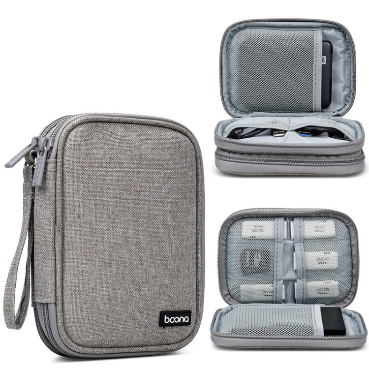 Baona BN-C003 Cubierta de protección de disco duro móvil Bolsa de disco duro de almacenamiento portátil, Double-layer (Gray), Double-layer (Black), Single-layer (Gray), Single-layer (Black)